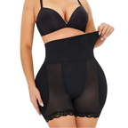 Short gainant BBL noir femme