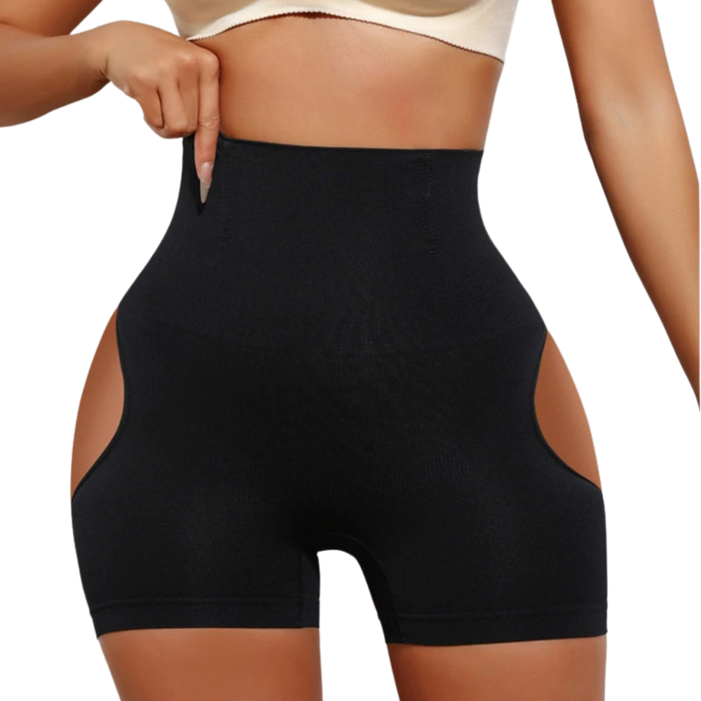 Short sans couture noir femme