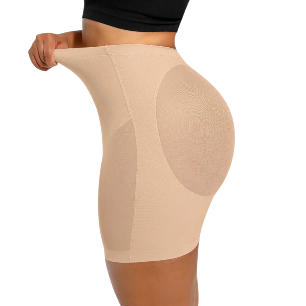 Short gainant beige femme