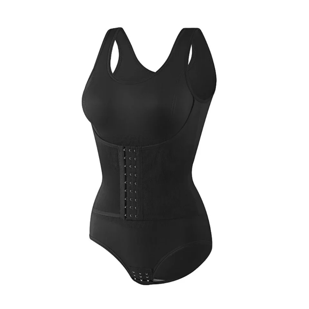 Body gainant ceinture zippé noir