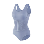 Body gainant ceinture zippé bleu