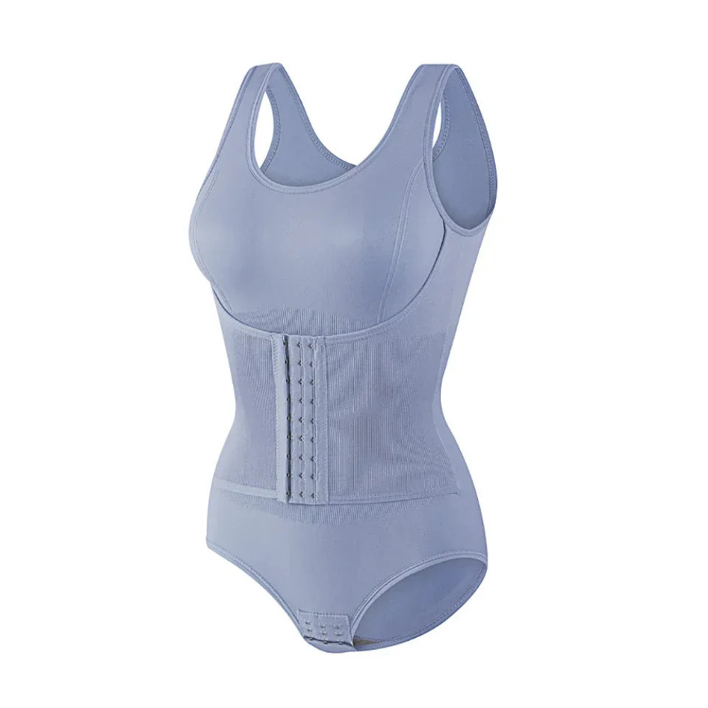 Body gainant ceinture zippé bleu
