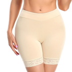 Short gainant avec coussinet beige femme