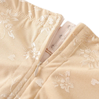 Short gainant taille haute beige