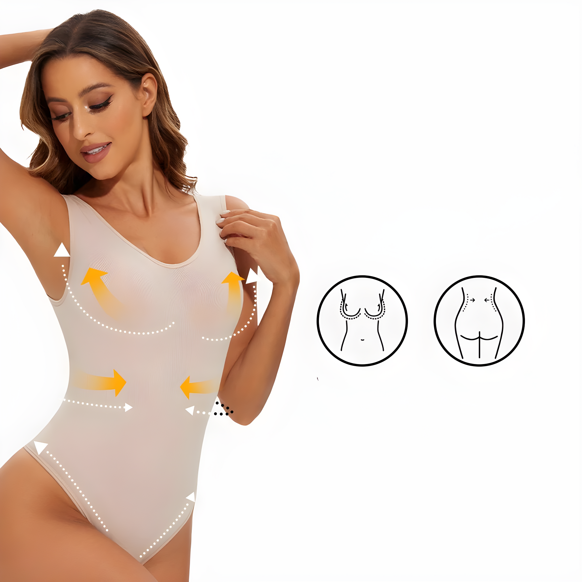 Body gainant blanc push up