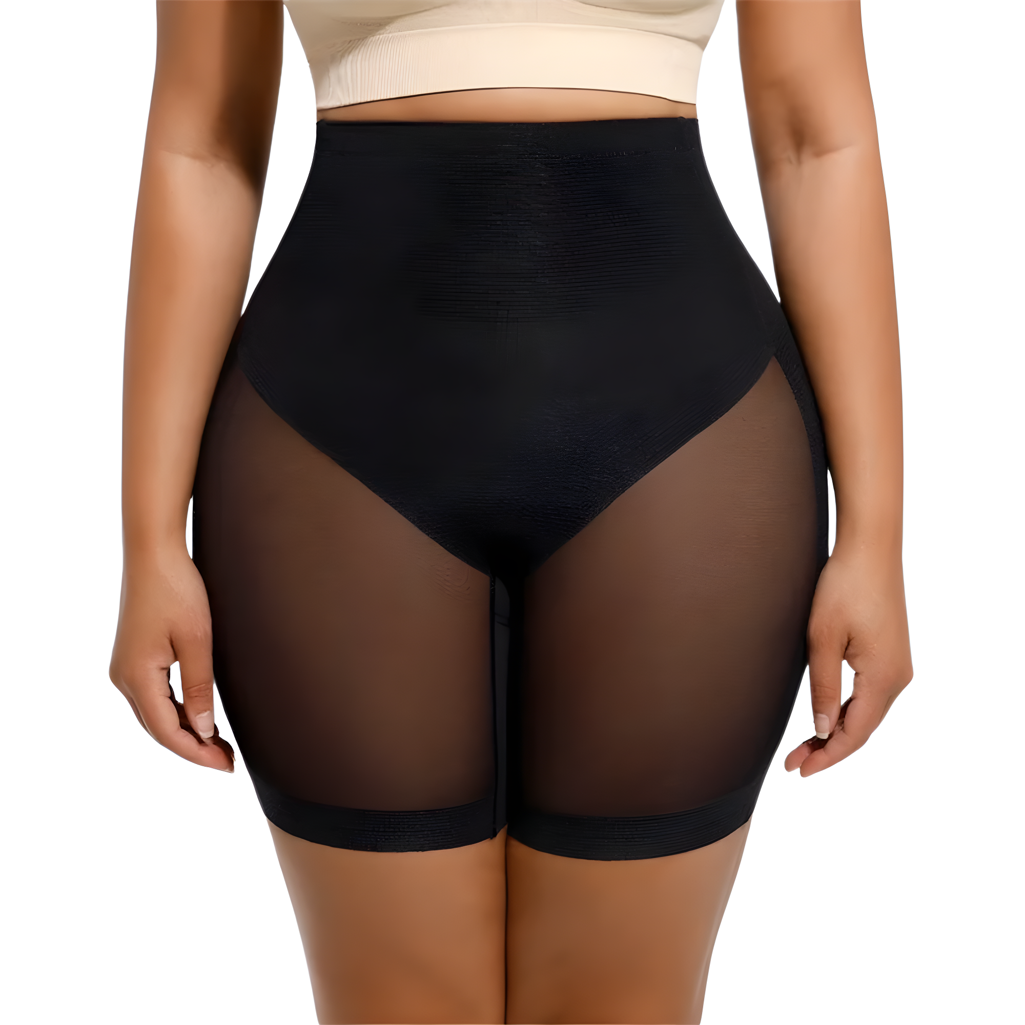 Short gainant invisible noir femme